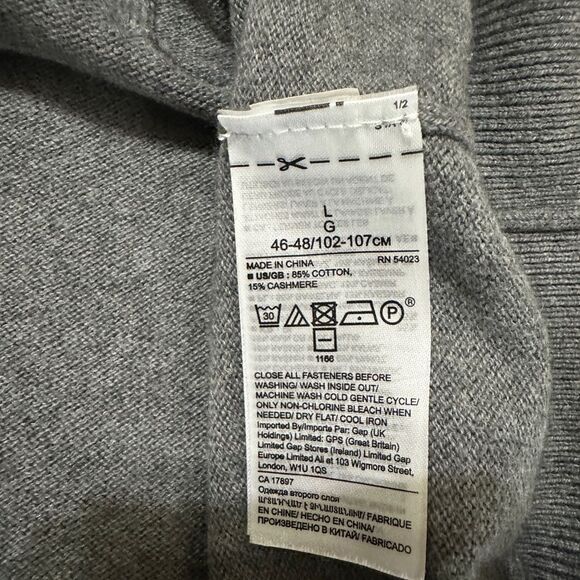 Banana Republic Gray Zip Up Sweater with Standing Collar - Picture 4 of 4